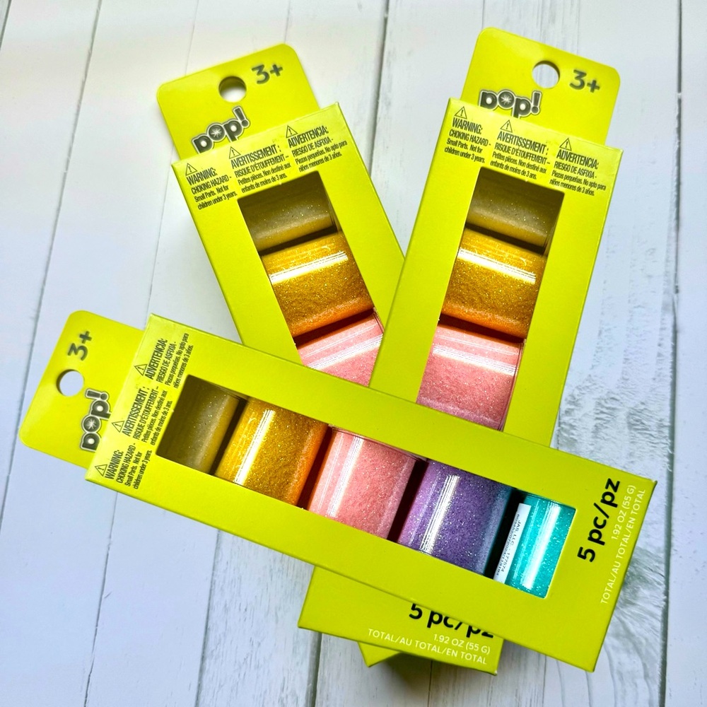 3 pack POP Glitter Set - Multicolor